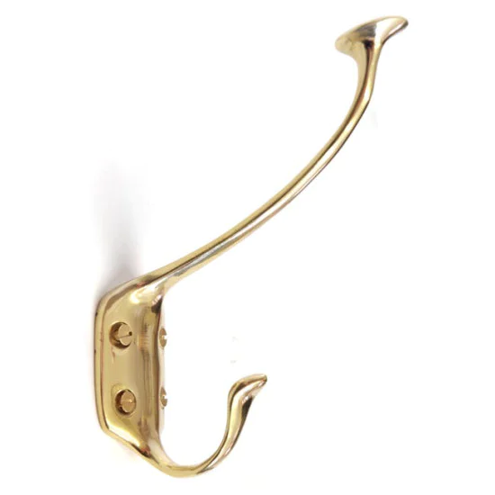 Traditional Edwardian Brass Hat and Coat Hook