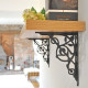 Trellis Leaf Cast Iron Shelf Bracket
