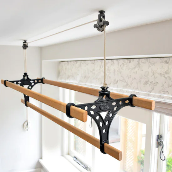 ceiling pulley clothes airer lath Lath Pulley Clothes Airers