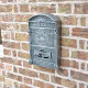 Versaille Wall Mounted Post Box - Pewter Finish