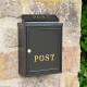 Wall Mounted Post Box - Gold Text
