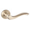 Warwick Lever Door Handle with a Radius Edge Rose - Matt Antique Brass Finish