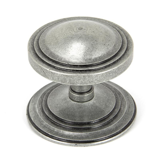 Blacksmith Pewter Patina Art Deco Centre Door Knob