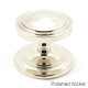 Period Art Deco Centre Door Knob - Polished Nickel