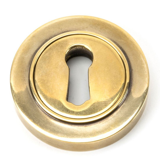 Aged Brass Round Escutcheon