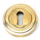 Aged Brass Art Deco Round Escutcheon