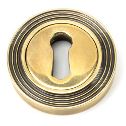 Aged Brass Beehive Round Escutcheon