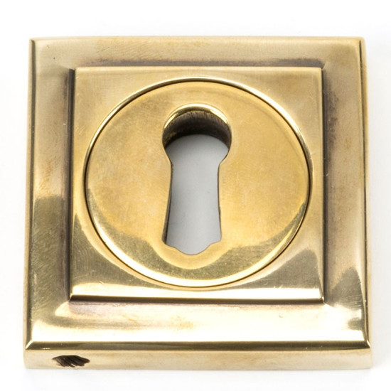 Aged Brass Square Escutcheon