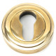 Aged Brass Art Deco Round Euro Escutcheon