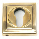 Aged Brass Square Euro Escutcheon