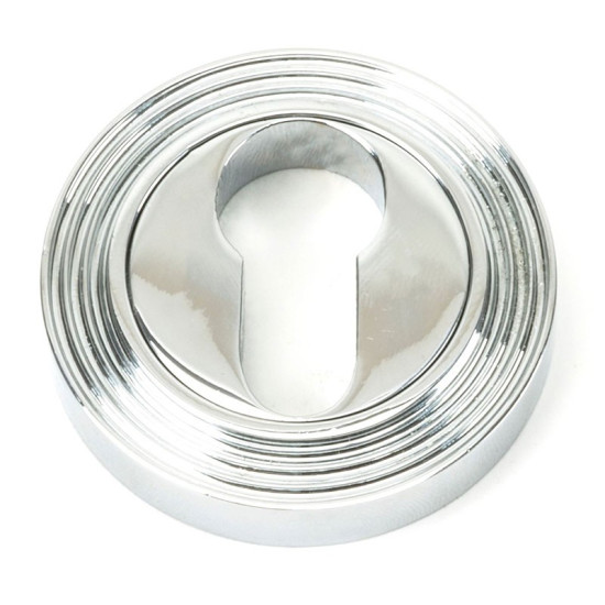 Polished Chrome Beehive Round Euro Escutcheon
