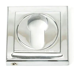 Polished Chrome Square Euro Escutcheon