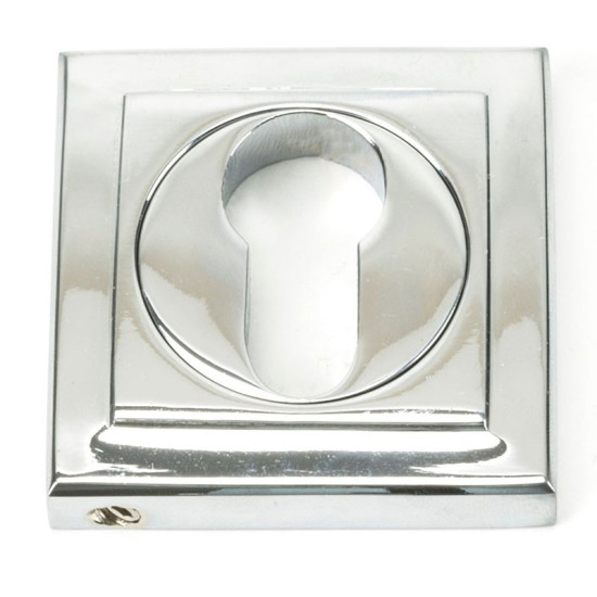 Polished Chrome Square Euro Escutcheon