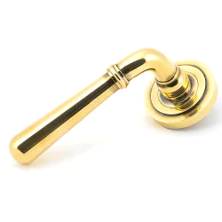 Newbury Lever on Art Deco Rose Set - Aged Brass