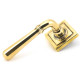 Newbury Lever on Square Rose Set - Aged Brass