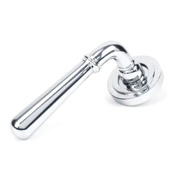 Newbury Lever on Art Deco Rose Set - Polished Chrome