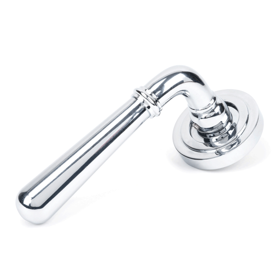 Newbury Lever on Art Deco Rose Set - Polished Chrome