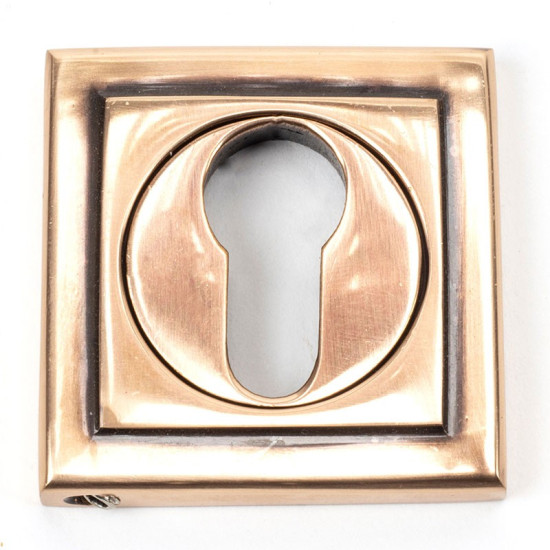 Polished Bronze Square Euro Escutcheon