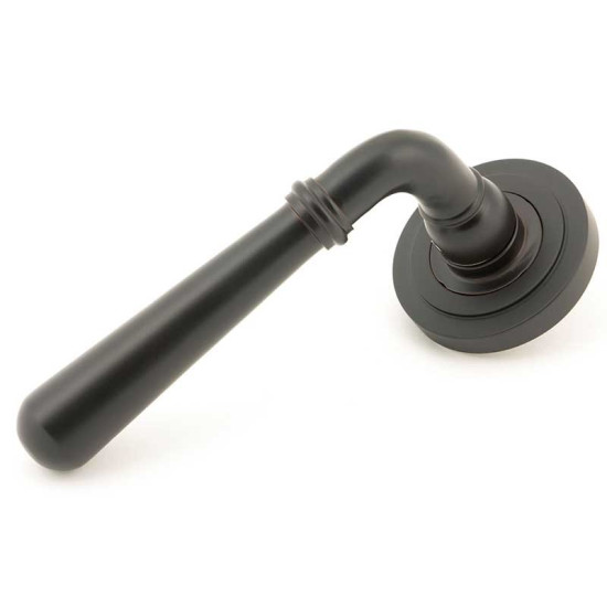 Newbury Lever on Art Deco Rose Set - Aged Bronze