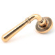 Newbury Lever on Beehive Rose Set - Polished Bronze