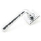 Hammered Newbury Lever on Square Rose Set - Polished Chrome