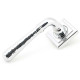 Hammered Newbury Lever on Square Rose Set - Polished Chrome