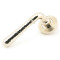 Hammered Newbury Lever on Beehive Rose Set - Polished Nickel