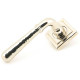 Hammered Newbury Lever on Square Rose Set - Polished Nickel