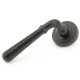 Hammered Newbury Lever on Art Deco Rose Set - Aged Bronze