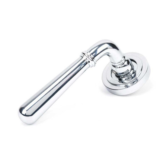 Polished Chrome Newbury Lever on Art Deco Rose Set - Unsprung