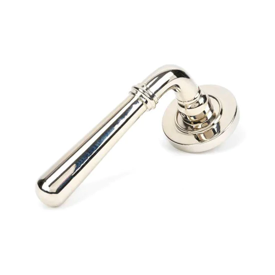 Polished Nickel Newbury Lever on Round Rose Set - Unsprung