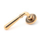 Polished Bronze Newbury Lever on Beehive Rose Set - Unsprung