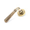 Aged Brass Hammered Newbury Lever on Art Deco Rose Set - Unsprung