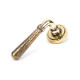 Aged Brass Hammered Newbury Lever on Art Deco Rose Set - Unsprung