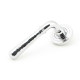 Polished Chrome Hammered Newbury Lever on Art Deco Rose Set - Unsprung