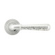 Polished Chrome Hammered Newbury Lever on Beehive Rose Set - Unsprung
