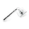 Polished Chrome Hammered Newbury Lever on Square Rose Set - Unsprung