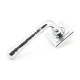 Polished Chrome Hammered Newbury Lever on Square Rose Set - Unsprung