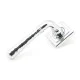 Polished Chrome Hammered Newbury Lever on Square Rose Set - Unsprung