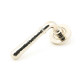 Polished Nickel Hammered Newbury Lever on Round Rose Set - Unsprung