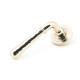 Polished Nickel Hammered Newbury Lever on Art Deco Rose Set - Unsprung