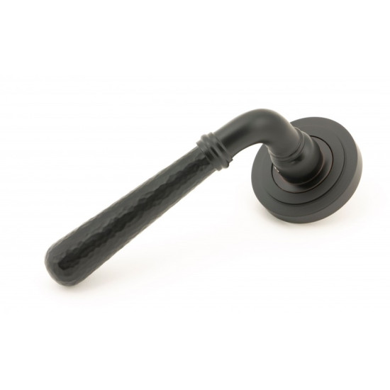 Aged Bronze Hammered Newbury Lever on Art Deco Rose Set - Unsprung