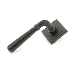 Aged Bronze Hammered Newbury Lever on Square Rose Set - Unsprung