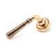 Polished Bronze Hammered Newbury Lever on Art Deco Rose Set - Unsprung
