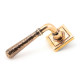 Polished Bronze Hammered Newbury Lever on Square Rose Set - Unsprung