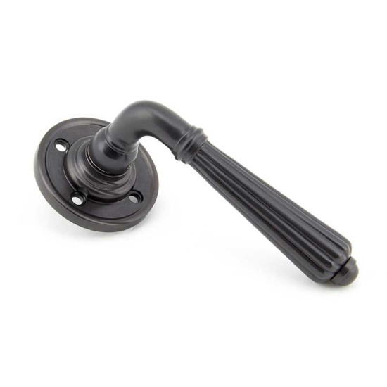 Aged Bronze Hinton Lever on Rose Set - Unsprung
