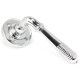 Polished Chrome Reeded Lever on Rose Set - Unsprung