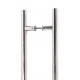T Bar Handle with Back-to-Back Fixings - Polished Marine Stainless Steel