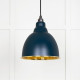 Hammered Brass Brindley Pendant in Dusk