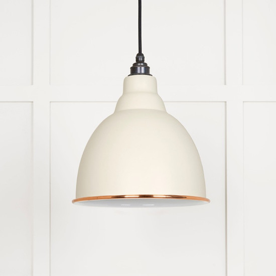 White Gloss Brindley Pendant in Teasel